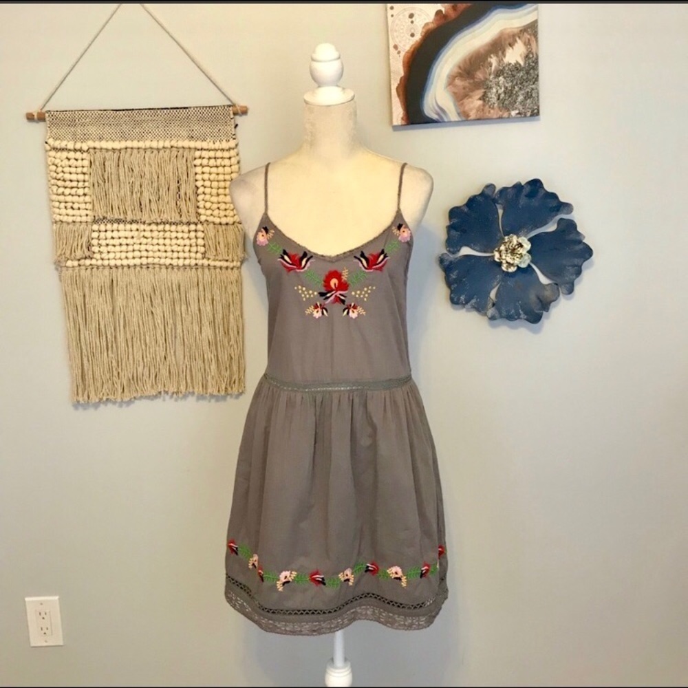 Tularosa Floral embroidered dress